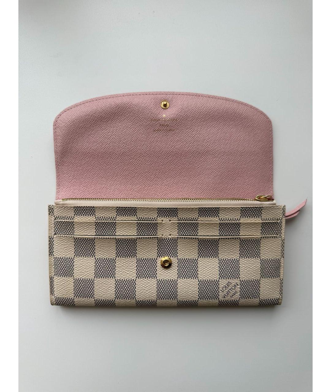 LOUIS VUITTON Розовый кожаный кошелек, фото 2