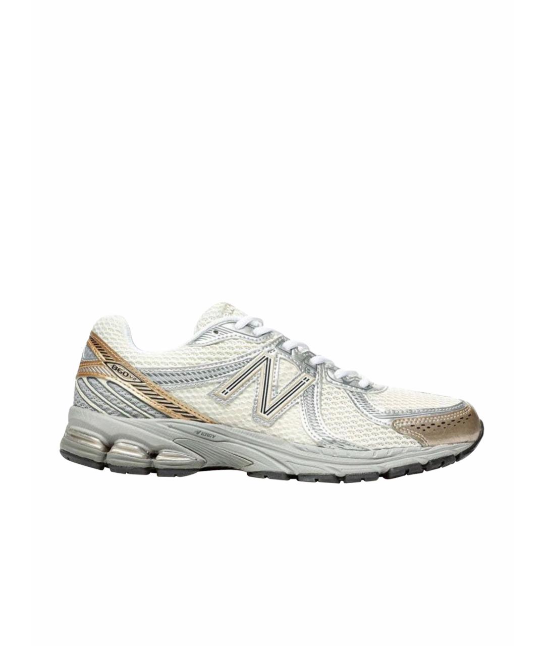NEW BALANCE Бежевые текстильные низкие кроссовки / кеды, фото 1