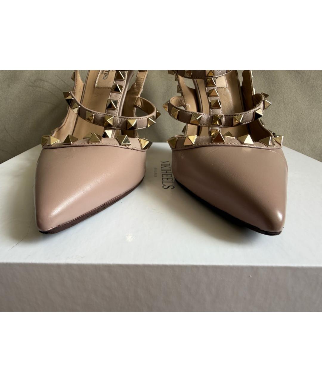 VALENTINO Розовые кожаные туфли, фото 5