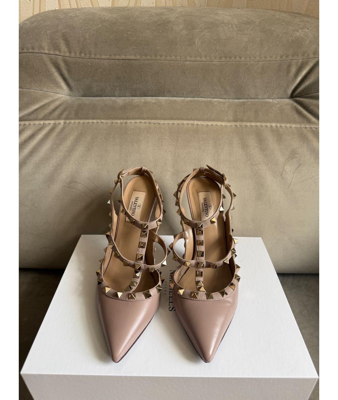 VALENTINO Розовые кожаные туфли, фото 2