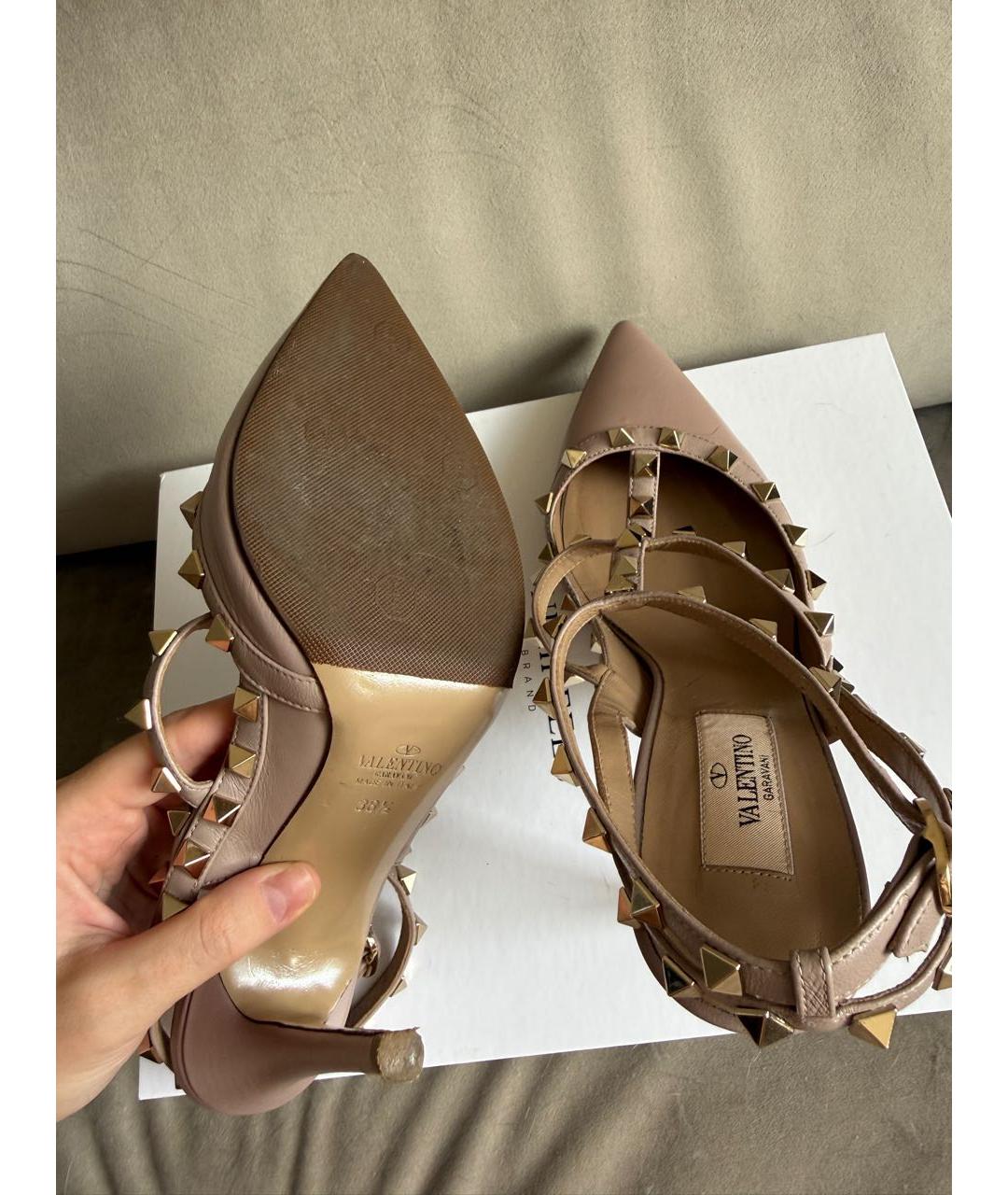 VALENTINO Розовые кожаные туфли, фото 7