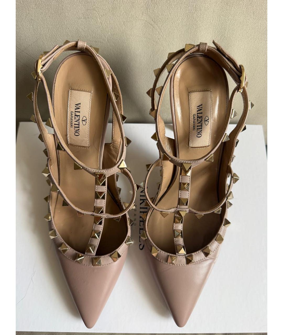 VALENTINO Розовые кожаные туфли, фото 3