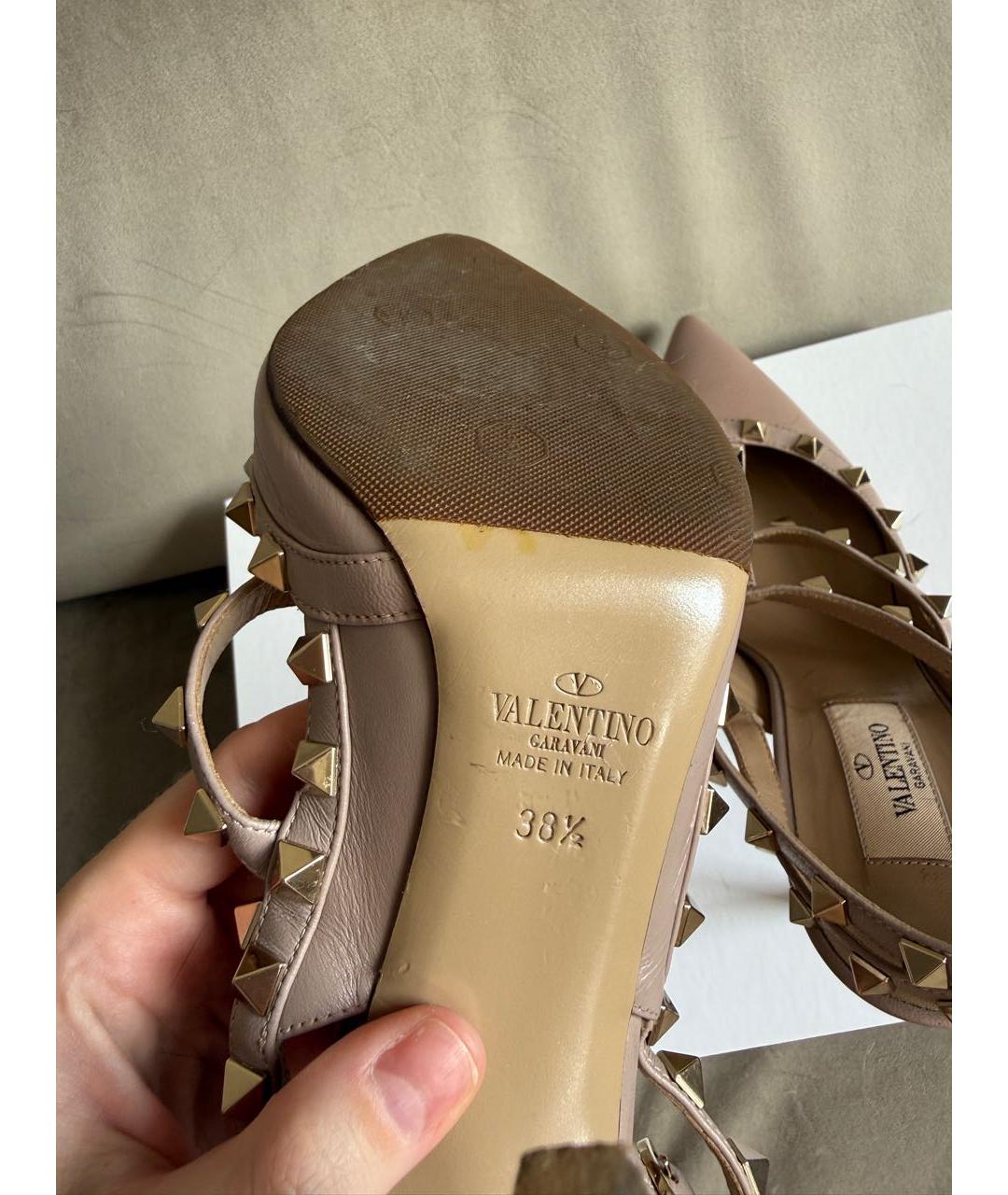 VALENTINO Розовые кожаные туфли, фото 6