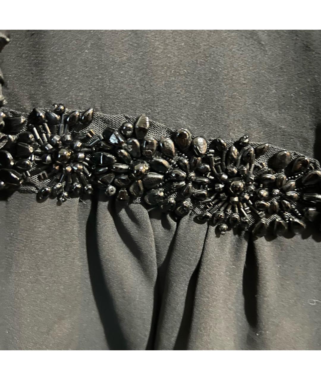 GIAMBATTISTA VALLI Черное шелковое коктейльное платье, фото 4