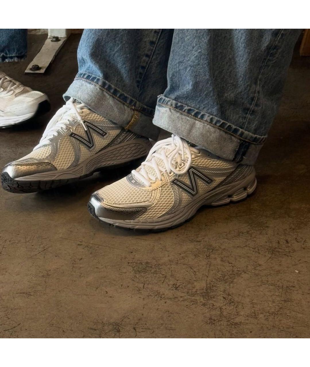 NEW BALANCE Бежевые текстильные низкие кроссовки / кеды, фото 5