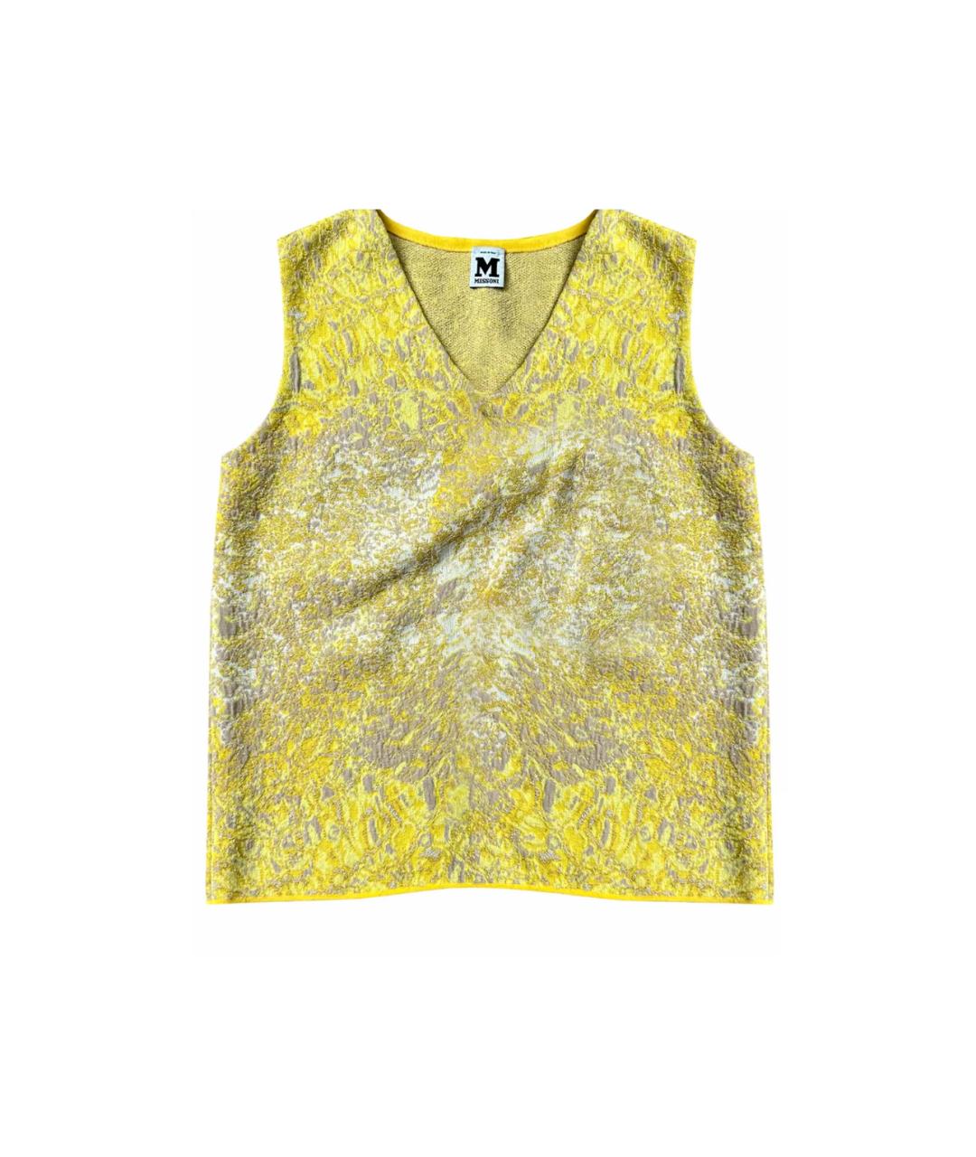 M MISSONI Желтый хлопковый джемпер / свитер, фото 10