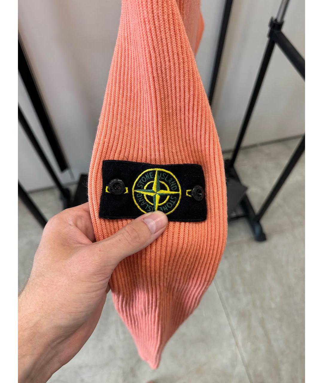 STONE ISLAND Коралловый шерстяной джемпер / свитер, фото 4
