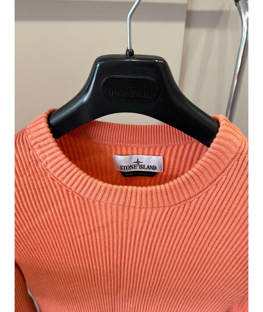 STONE ISLAND Коралловый шерстяной джемпер / свитер, фото 3