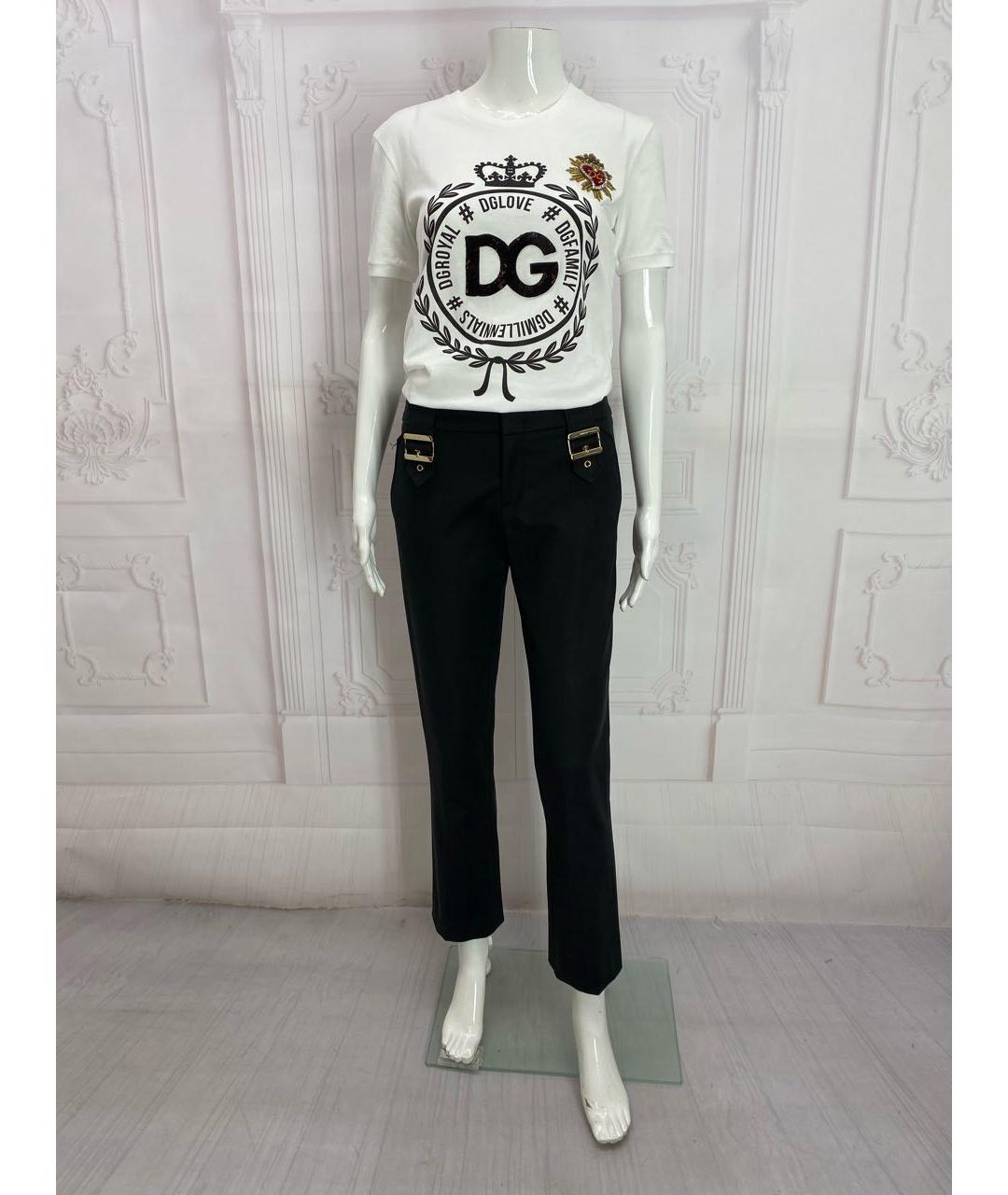 GUCCI Черные хлопко-эластановые прямые брюки, фото 7