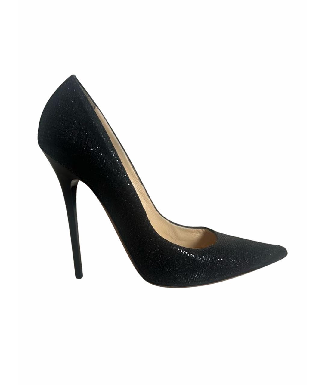 JIMMY CHOO Черные кожаные туфли, фото 1