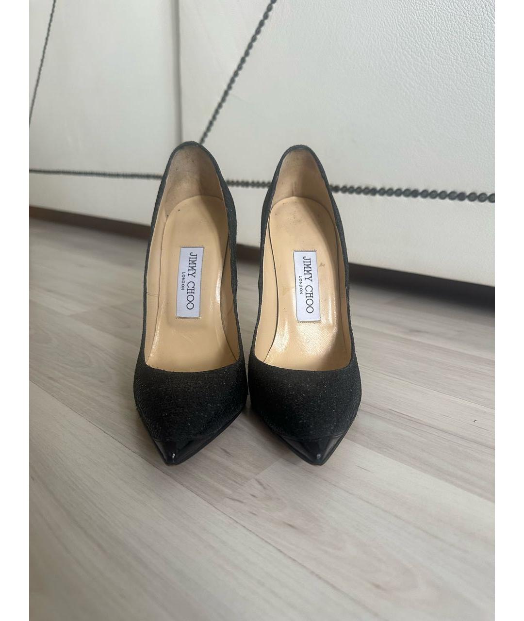 JIMMY CHOO Черные кожаные туфли, фото 2
