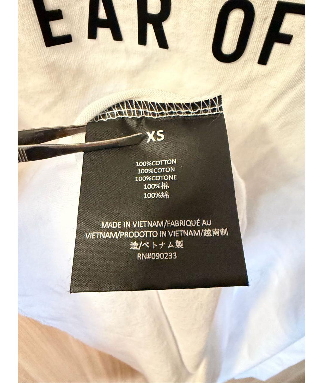 FEAR OF GOD ESSENTIALS Белая хлопковая футболка, фото 4