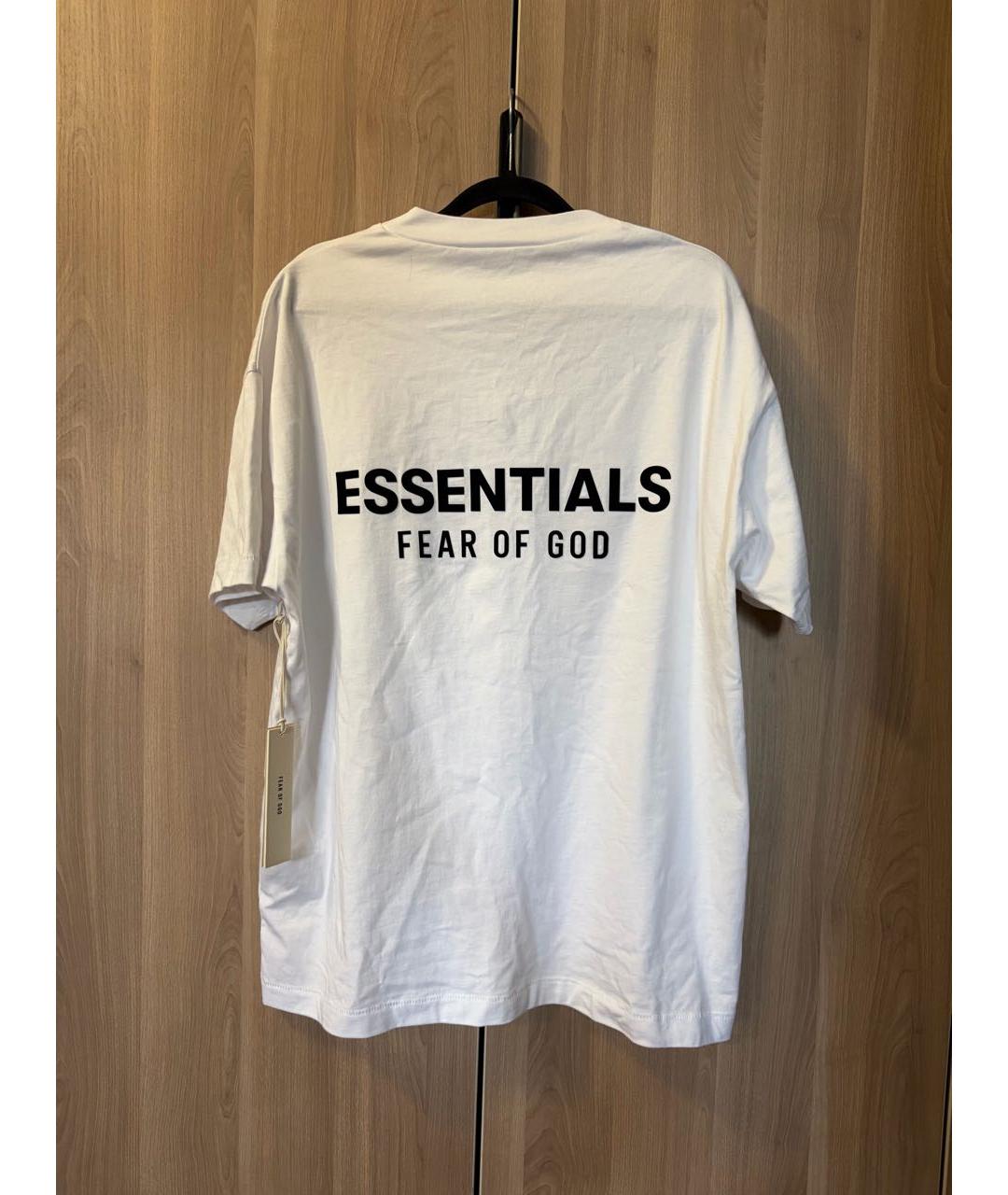 FEAR OF GOD ESSENTIALS Белая хлопковая футболка, фото 2