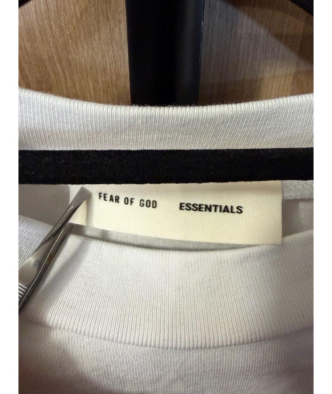 FEAR OF GOD ESSENTIALS Белая хлопковая футболка, фото 3