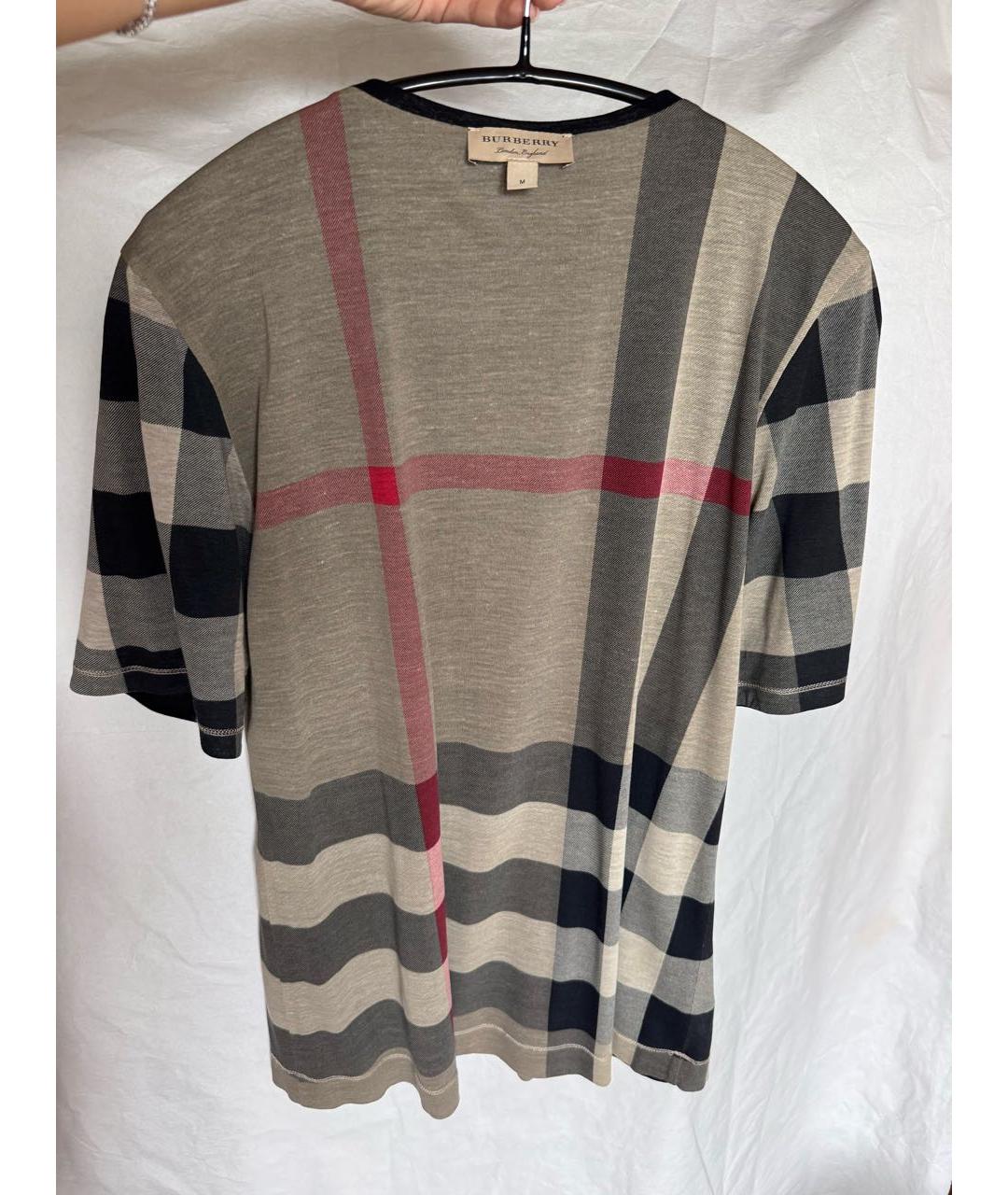 BURBERRY Черная хлопковая футболка, фото 5