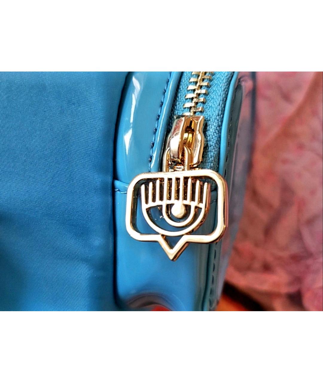 CHIARA FERRAGNI Голубая сумка с короткими ручками, фото 8