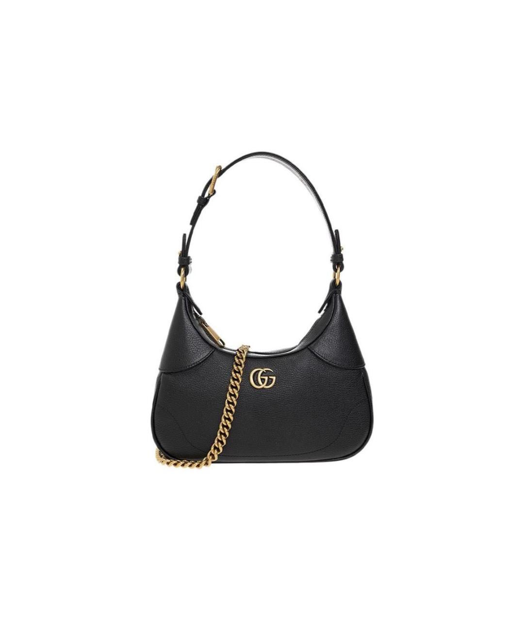 GUCCI Черная кожаная сумка с короткими ручками, фото 2