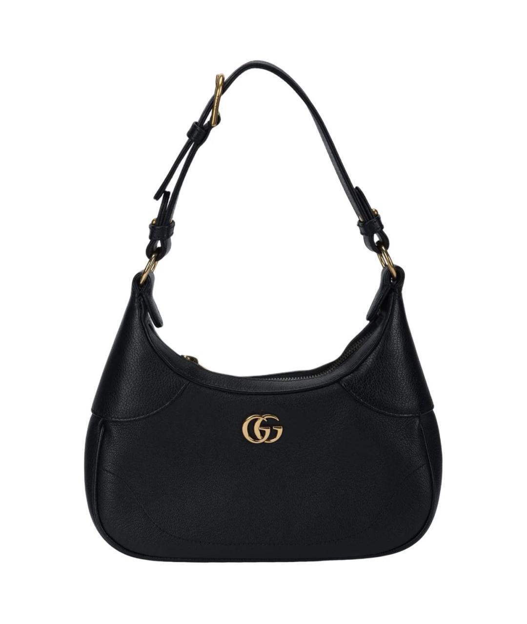 GUCCI Черная кожаная сумка с короткими ручками, фото 5