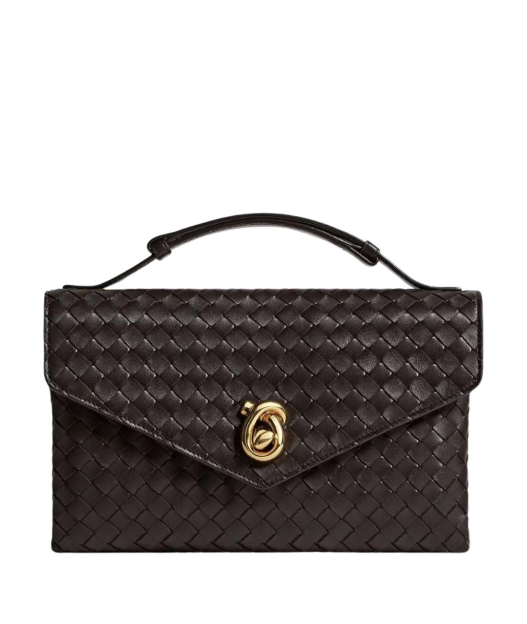 BOTTEGA VENETA Коричневая кожаная сумка через плечо, фото 1
