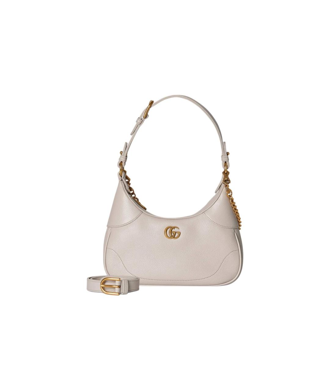 GUCCI Бежевая кожаная сумка через плечо, фото 2