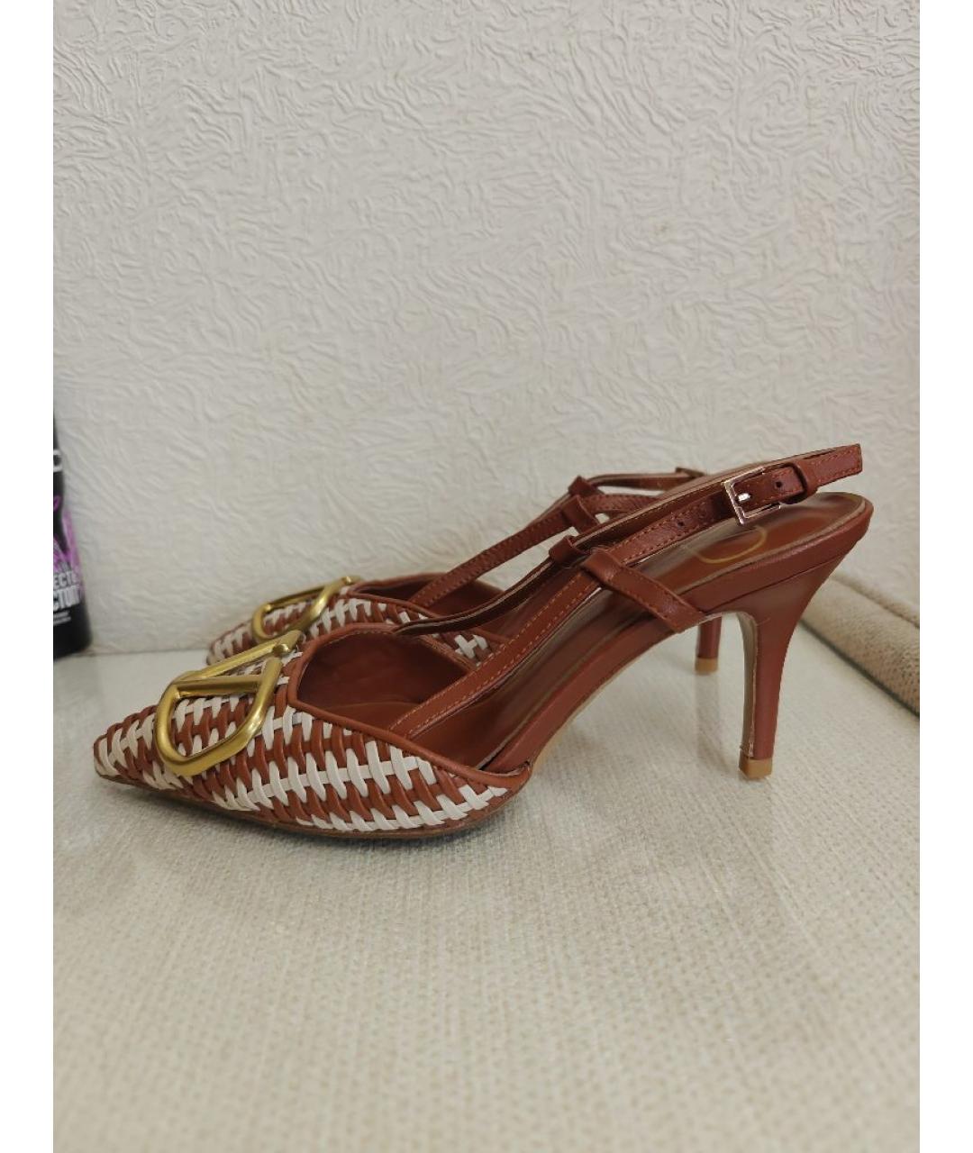 VALENTINO Коричневые кожаные туфли, фото 8