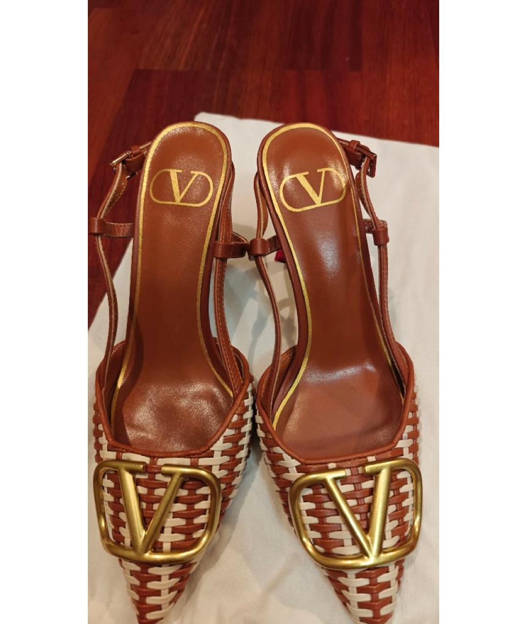 VALENTINO Коричневые кожаные туфли, фото 2
