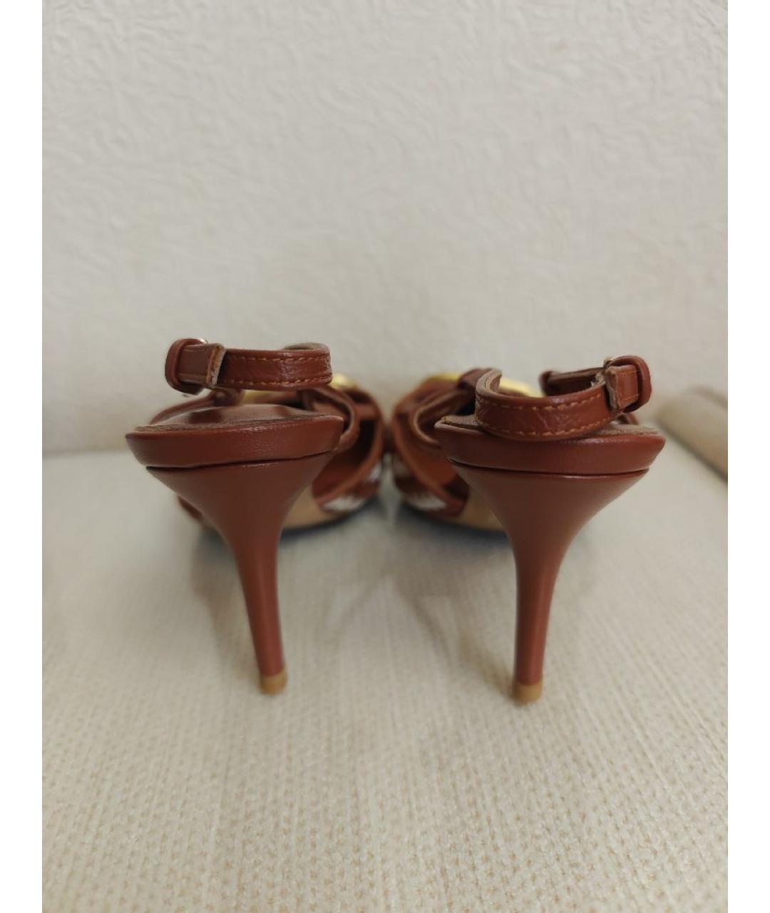 VALENTINO Коричневые кожаные туфли, фото 4