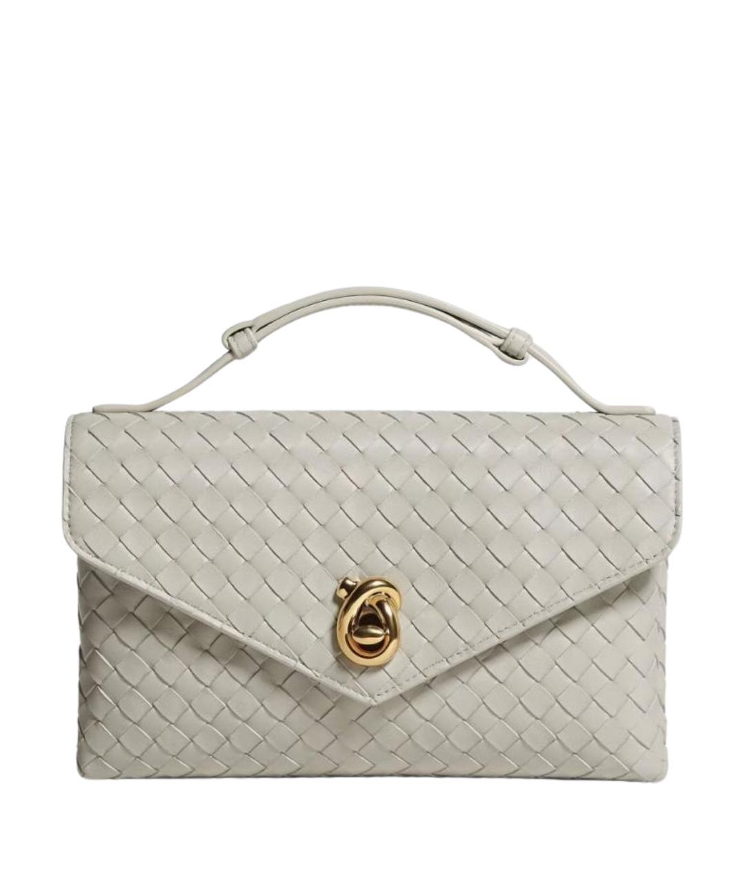 BOTTEGA VENETA Серая кожаная сумка через плечо, фото 1