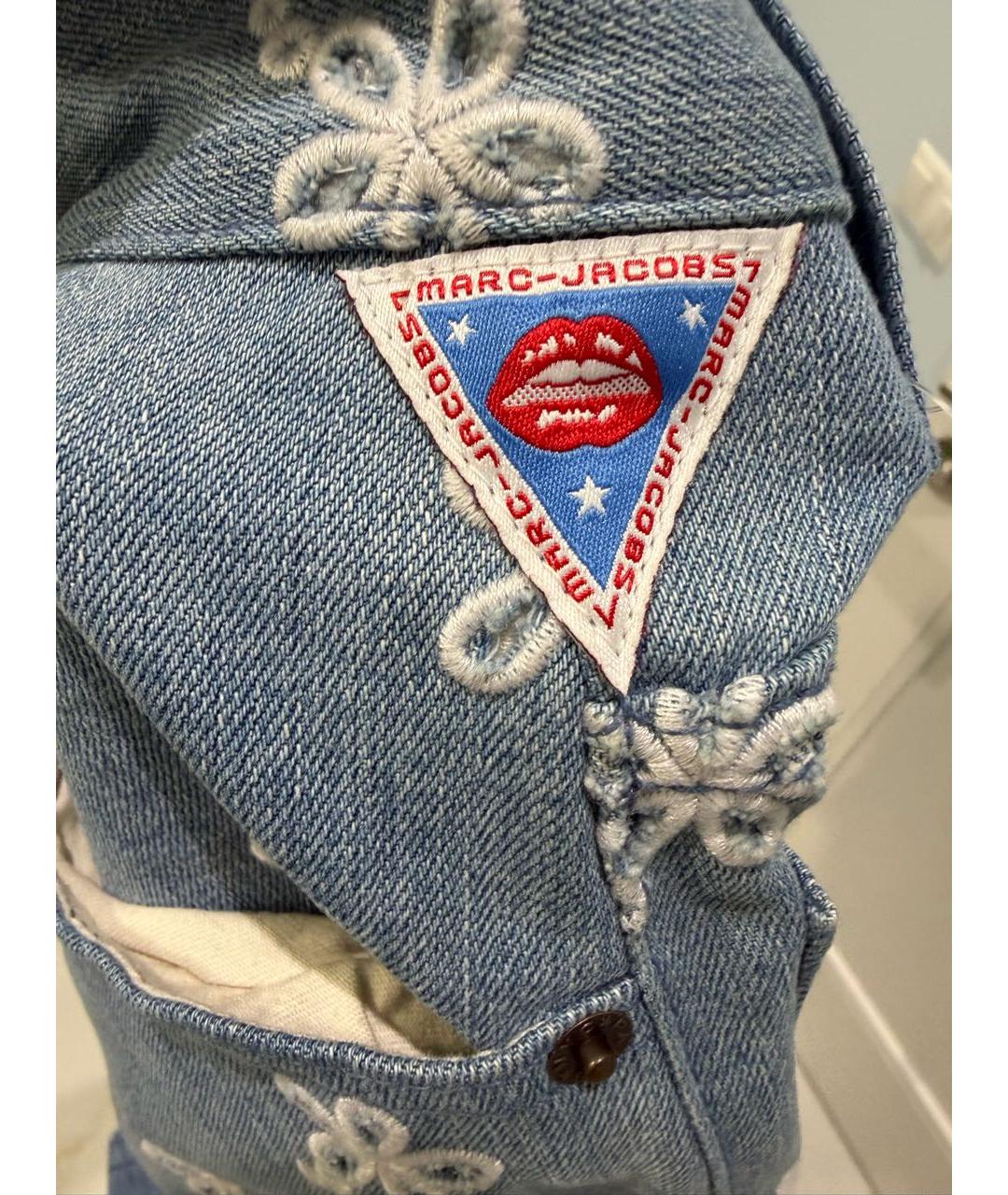 MARC JACOBS Голубые хлопковые джинсы слим, фото 8