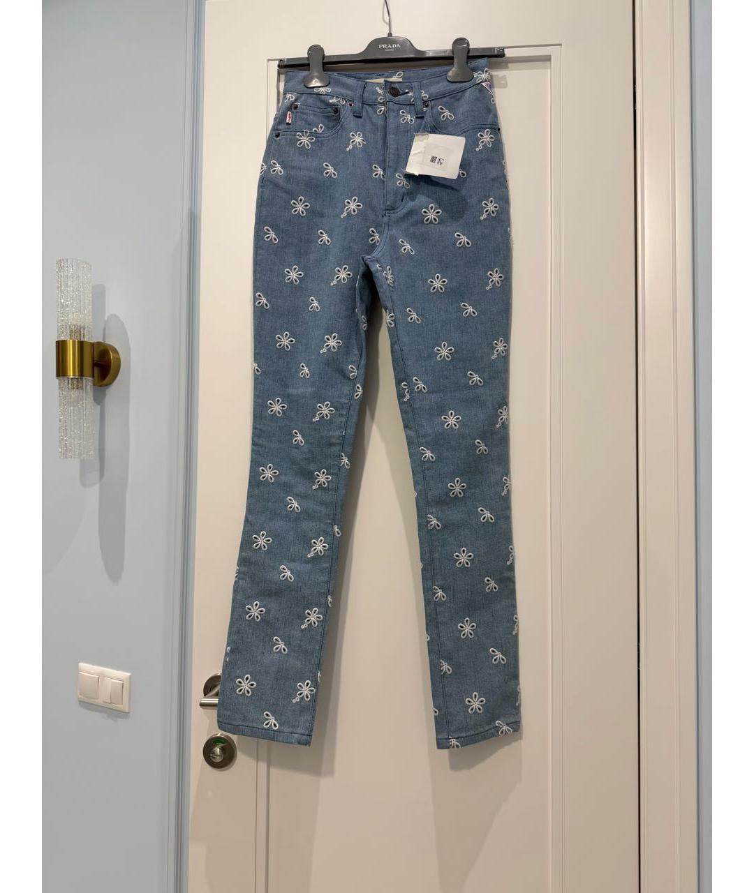 MARC JACOBS Голубые хлопковые джинсы слим, фото 3