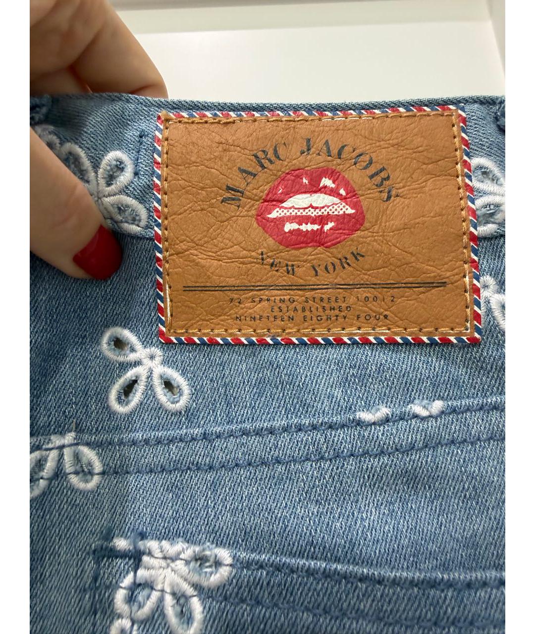 MARC JACOBS Голубые хлопковые джинсы слим, фото 6