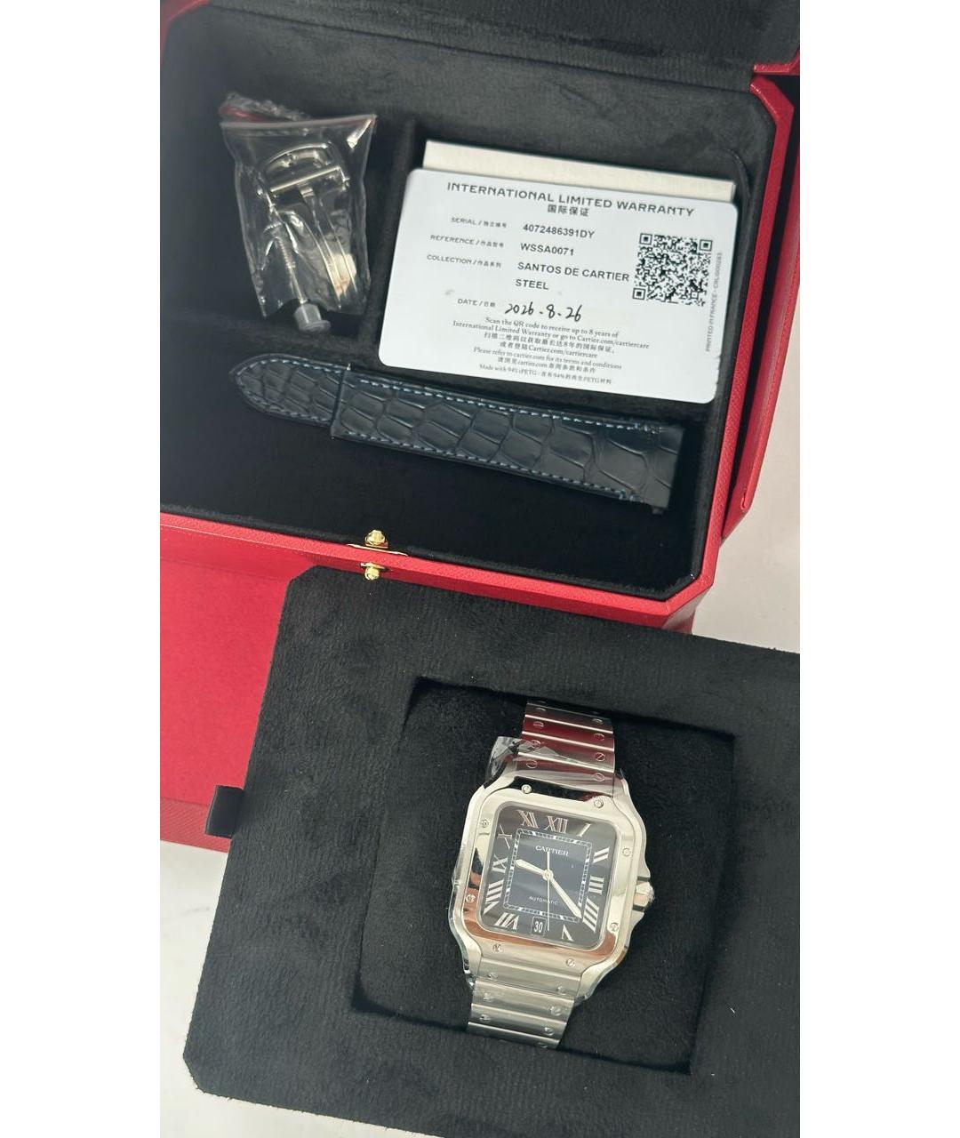 CARTIER Серебряные часы, фото 7