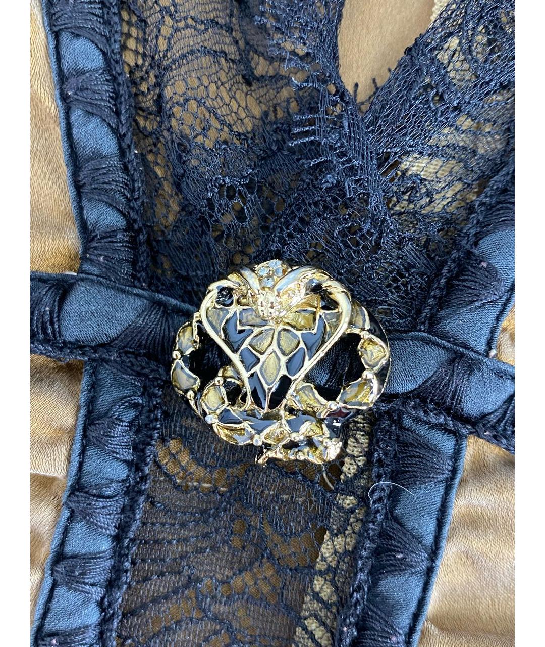 ROBERTO CAVALLI Бежевое шелковое коктейльное платье, фото 4