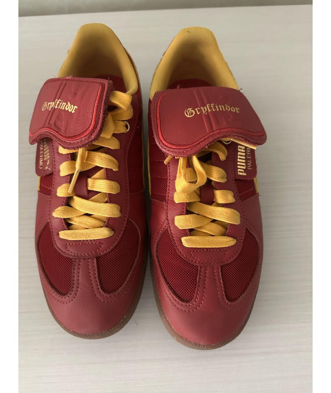 PUMA Бордовые замшевые низкие кроссовки / кеды, фото 2