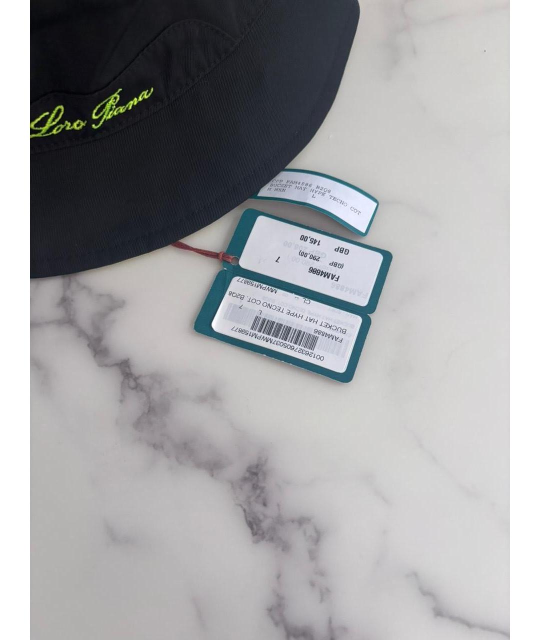 LORO PIANA Черная хлопковая кепка/бейсболка, фото 4