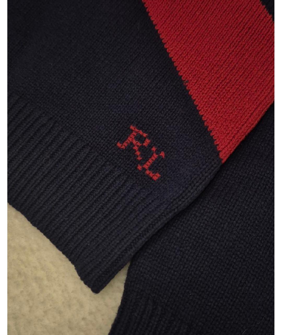 POLO RALPH LAUREN Темно-синий шерстяной джемпер / свитер, фото 8