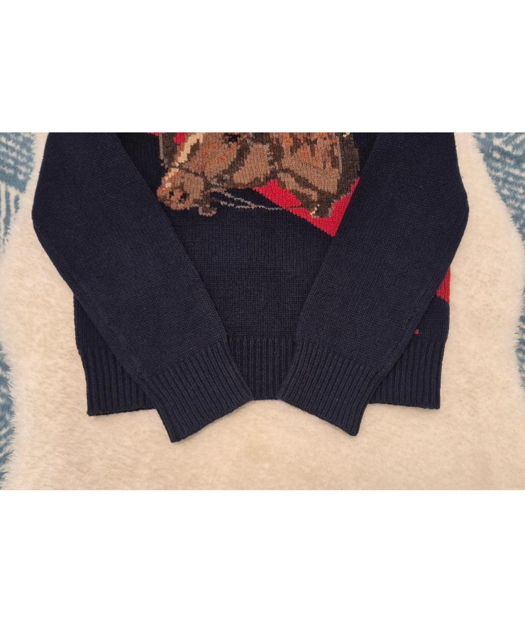 POLO RALPH LAUREN Темно-синий шерстяной джемпер / свитер, фото 7