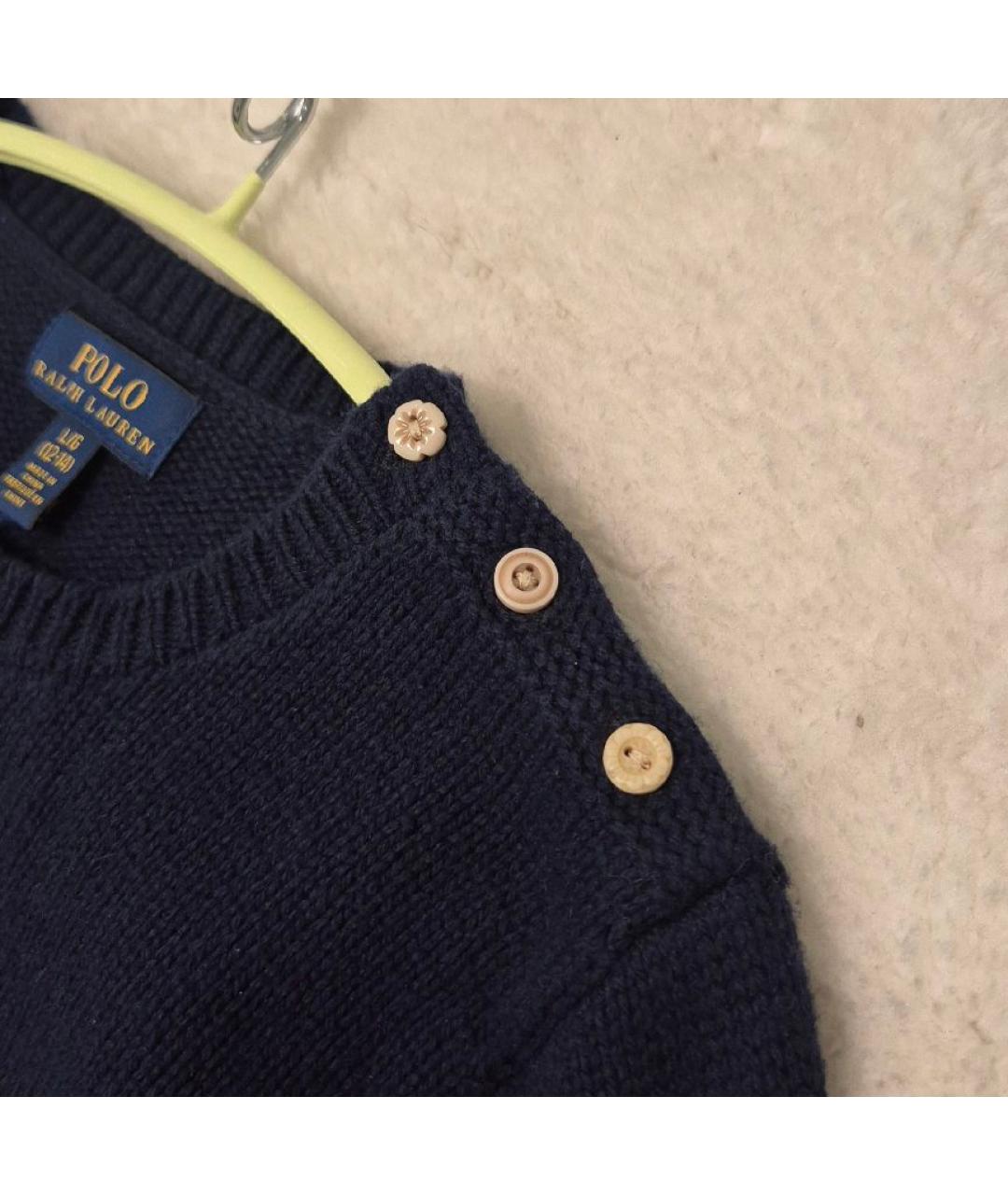 POLO RALPH LAUREN Темно-синий шерстяной джемпер / свитер, фото 6