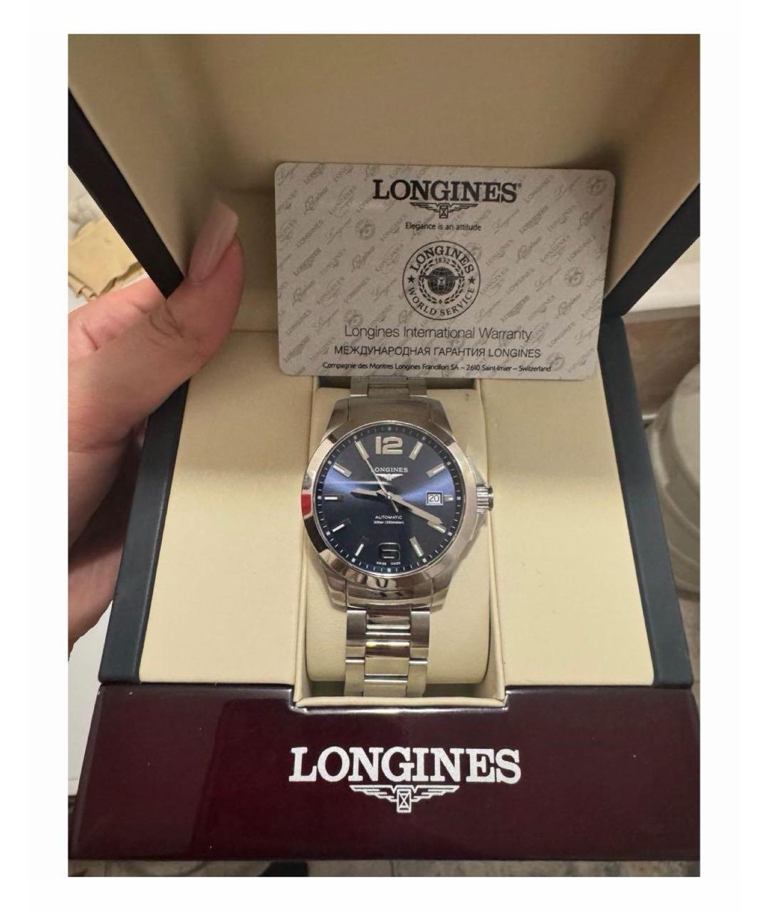 LONGINES Серебряные часы, фото 6