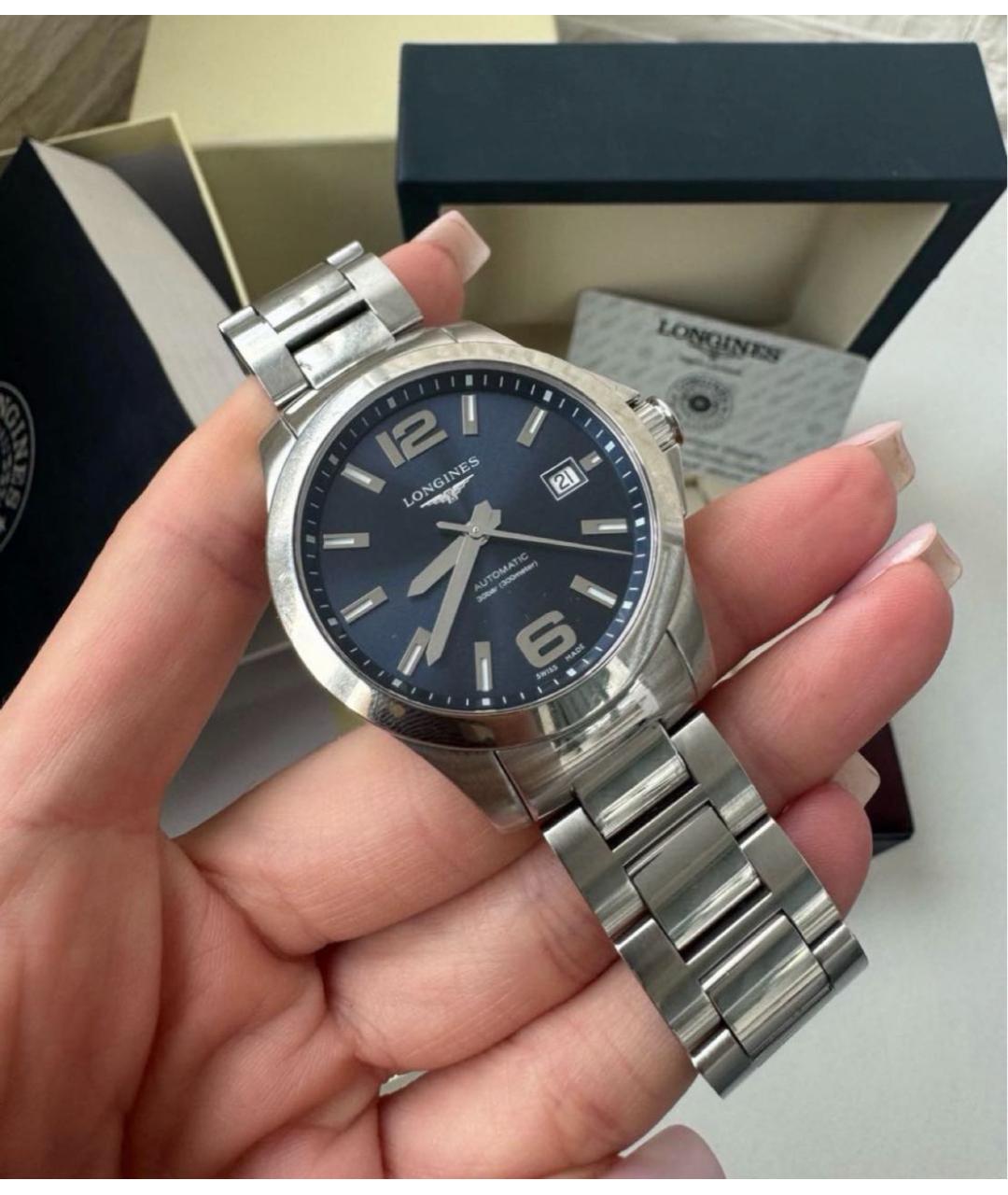 LONGINES Серебряные часы, фото 3