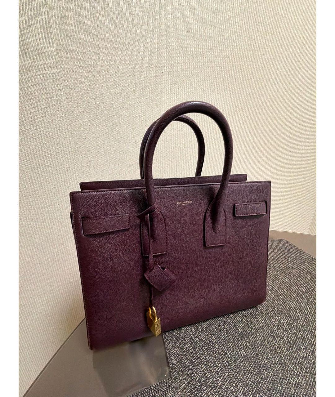 SAINT LAURENT Кожаная сумка тоут, фото 5