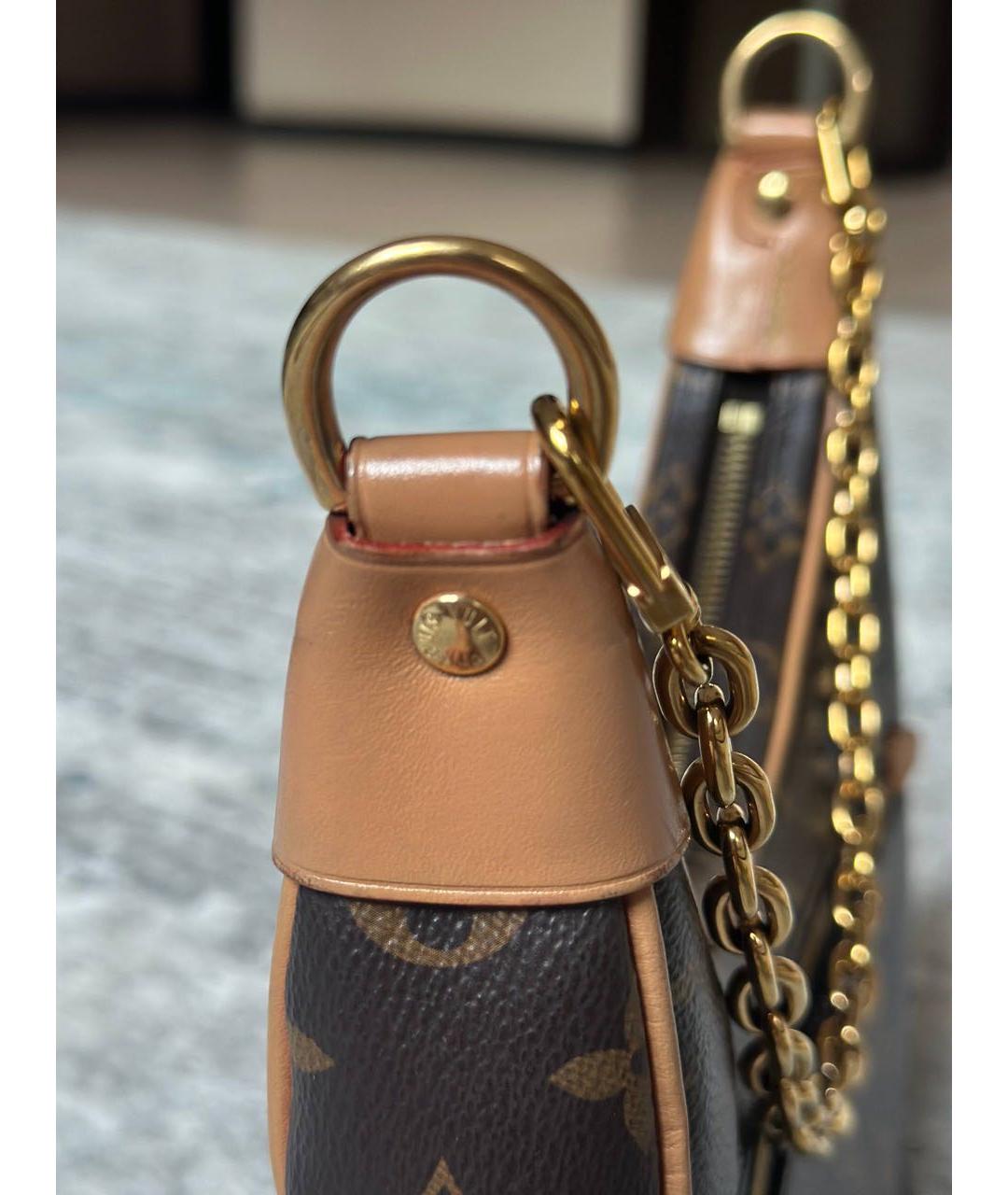 LOUIS VUITTON Коричневая кожаная сумка через плечо, фото 6