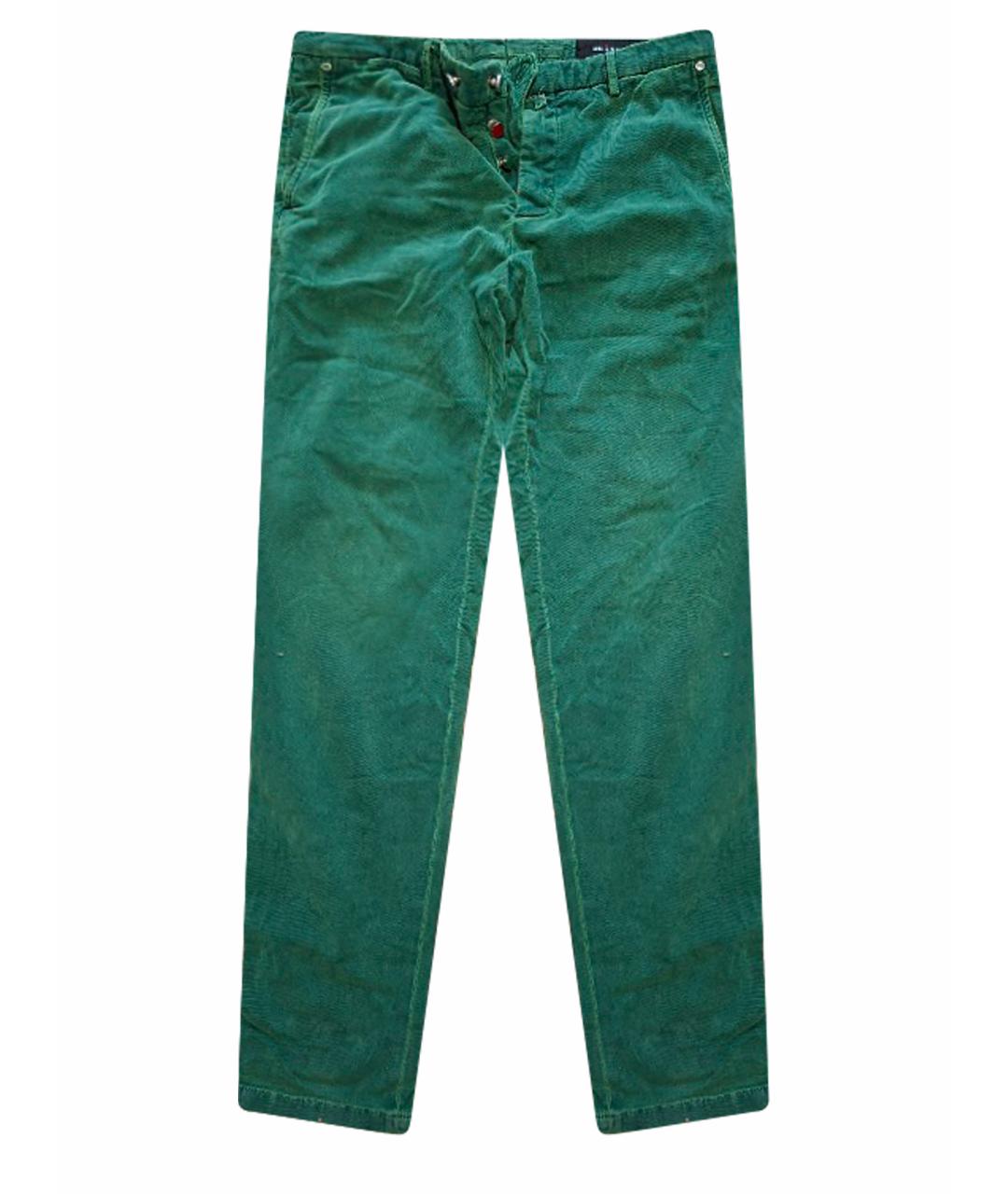 KITON Зеленые хлопковые повседневные брюки, фото 1