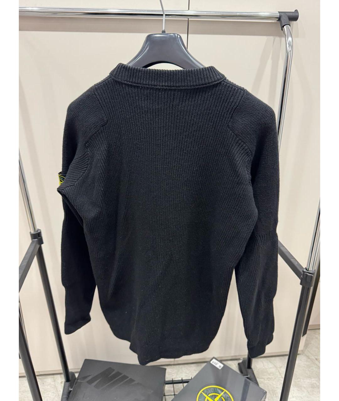 STONE ISLAND Черный шерстяной джемпер / свитер, фото 2