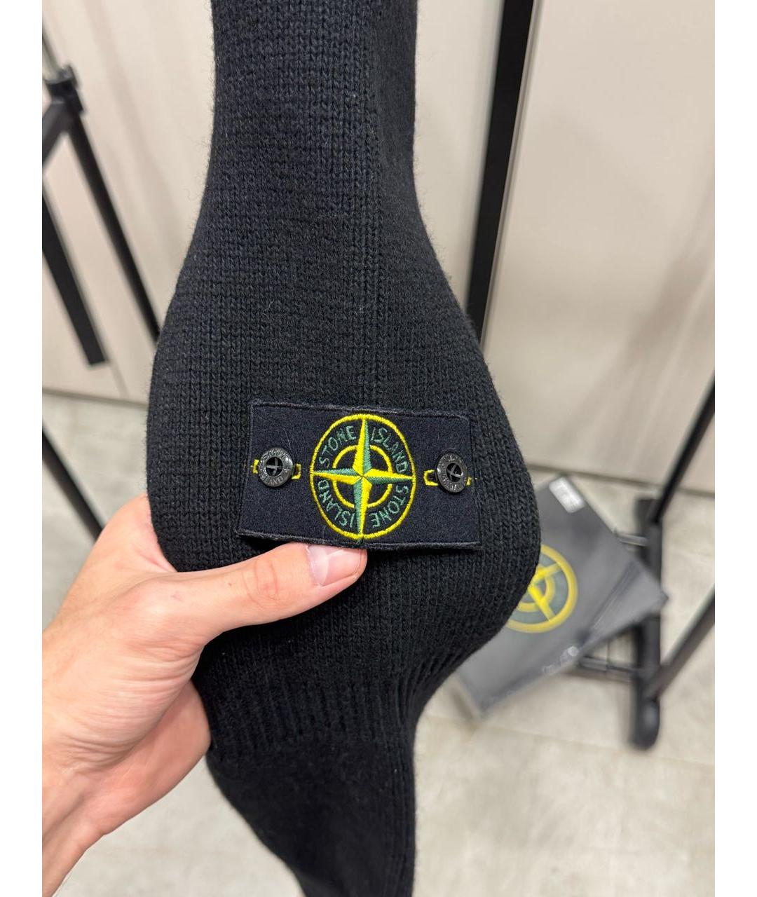 STONE ISLAND Черный шерстяной джемпер / свитер, фото 4