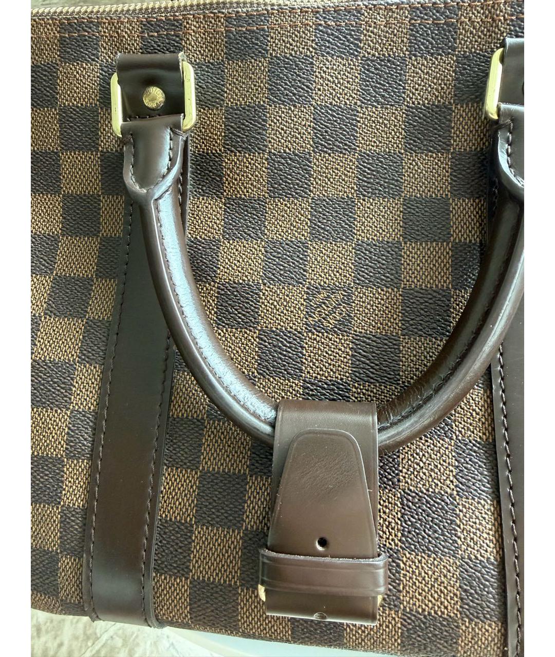 LOUIS VUITTON Коричневая дорожная/спортивная сумка из канвы, фото 7