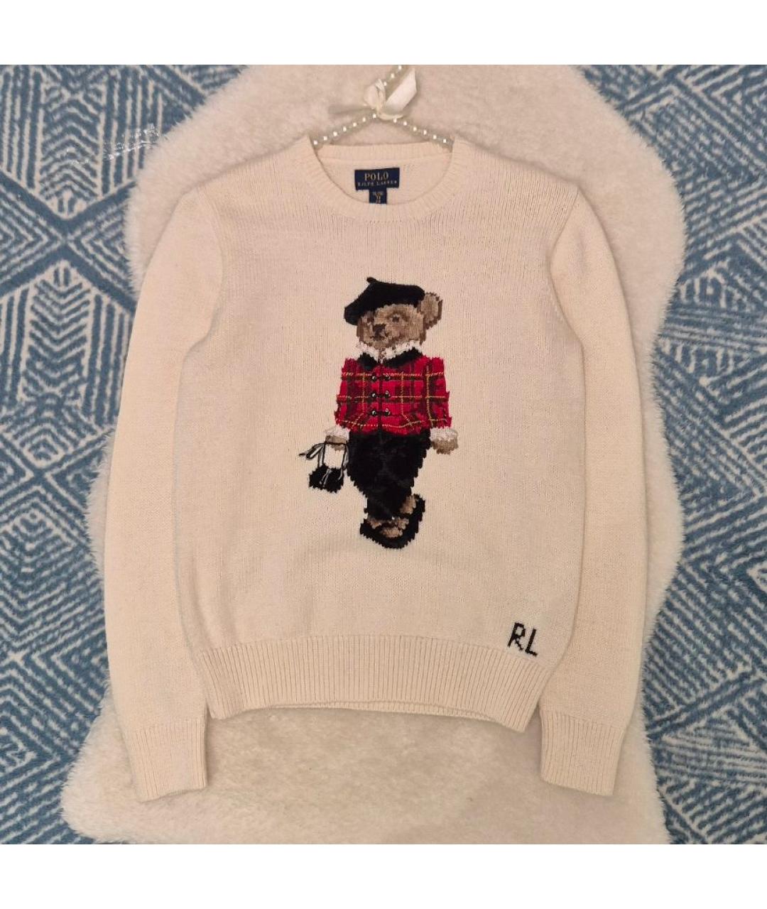 POLO RALPH LAUREN Бежевый хлопковый джемпер / свитер, фото 5