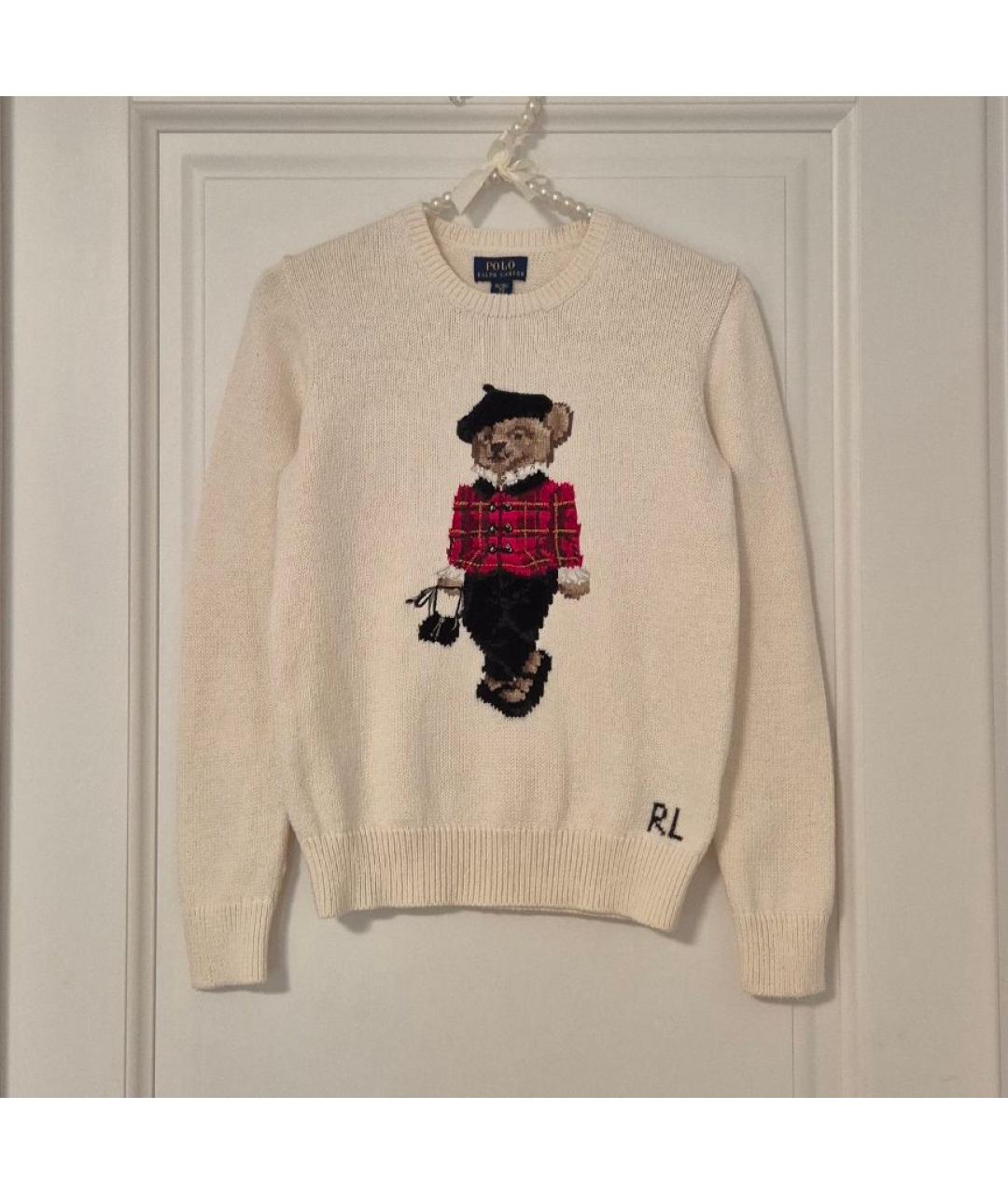 POLO RALPH LAUREN Бежевый хлопковый джемпер / свитер, фото 7