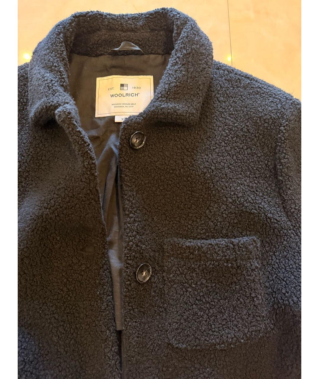 WOOLRICH Черное шерстяное пальто, фото 4