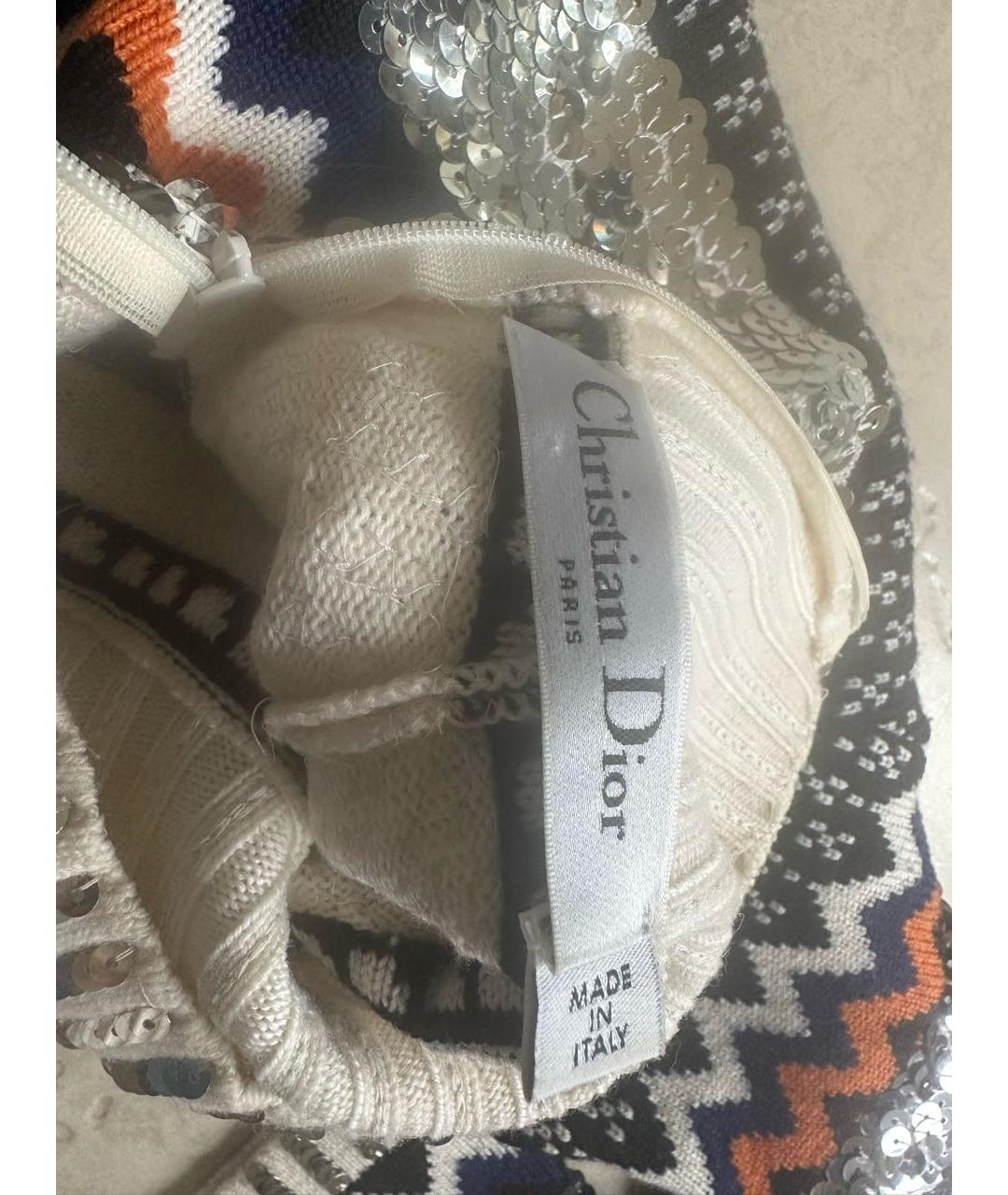 CHRISTIAN DIOR Мульти шерстяное вечернее платье, фото 5